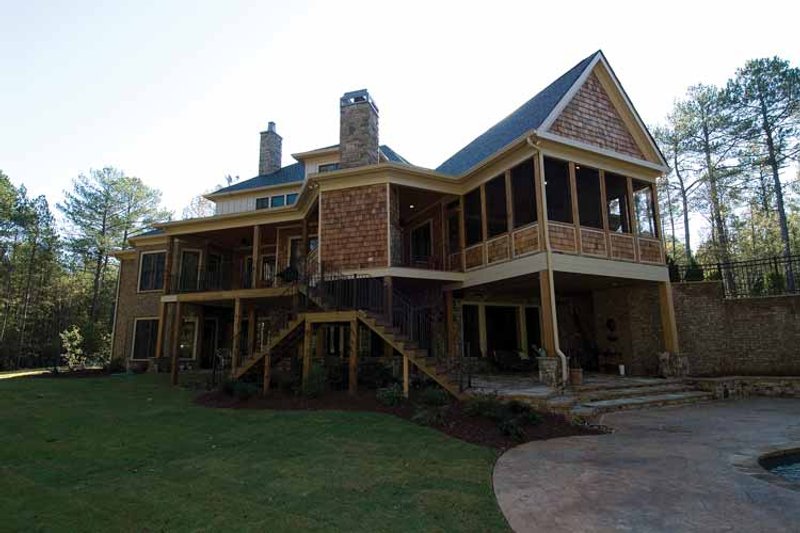 House Blueprint - Exterior - Rear Elevation for Craftsman House Plan #54-362 - 4 bed, 4.5 bath