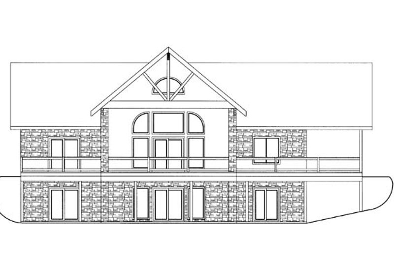 Home Plan - Exterior - Rear Elevation for Ranch House Plan #117-856 - 4 bed, 2 bath