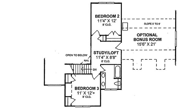 House Design - Country Floor Plan - Upper Floor Plan #20-367