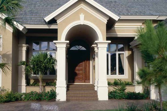 Exterior - Front Elevation 3 for Mediterranean House Plan #930-45 - 3 bed, 3.5 bath