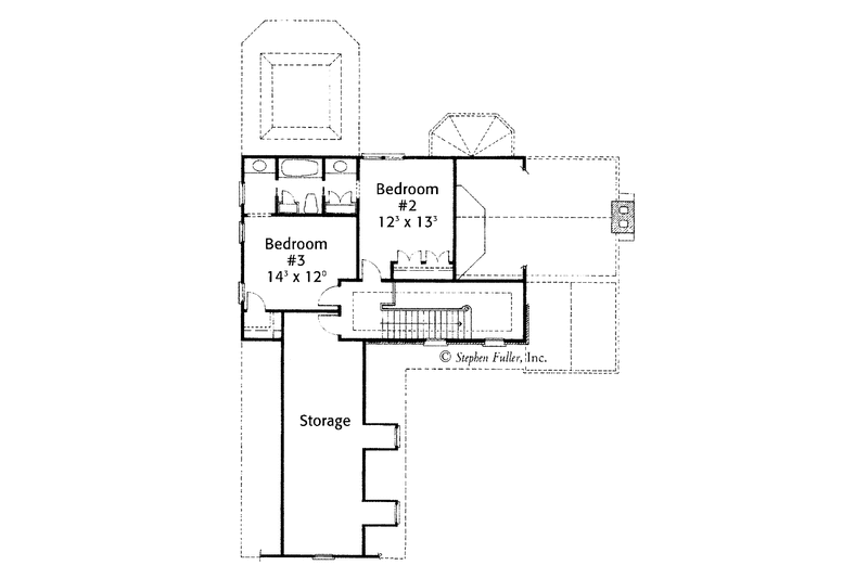 Home Plan - Floor Plan - Upper Floor for Country House Plan #429-370 - 3 bed, 2.5 bath