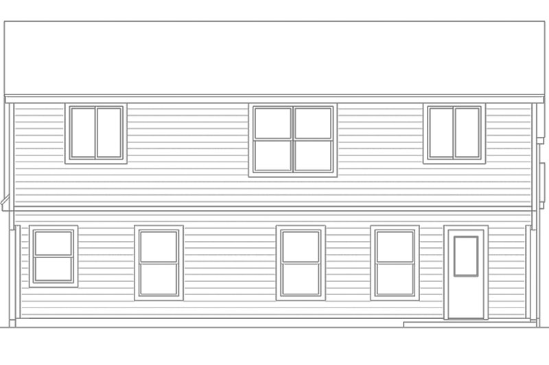 Dream House Plan - Exterior - Rear Elevation for European House Plan #472-405 - 3 bed, 2.5 bath