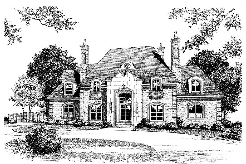 Home Plan - Exterior - Front Elevation 3 for Country House Plan #453-300 - 4 bed, 5 bath