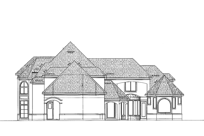 Home Plan - Exterior - Rear Elevation for Classical House Plan #1021-4 - 4 bed, 3 bath