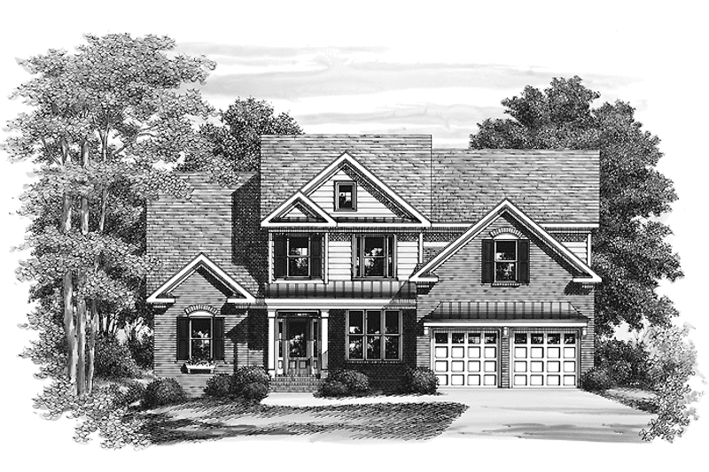 Home Plan - Exterior - Front Elevation 3 for Colonial House Plan #927-724 - 4 bed, 3 bath