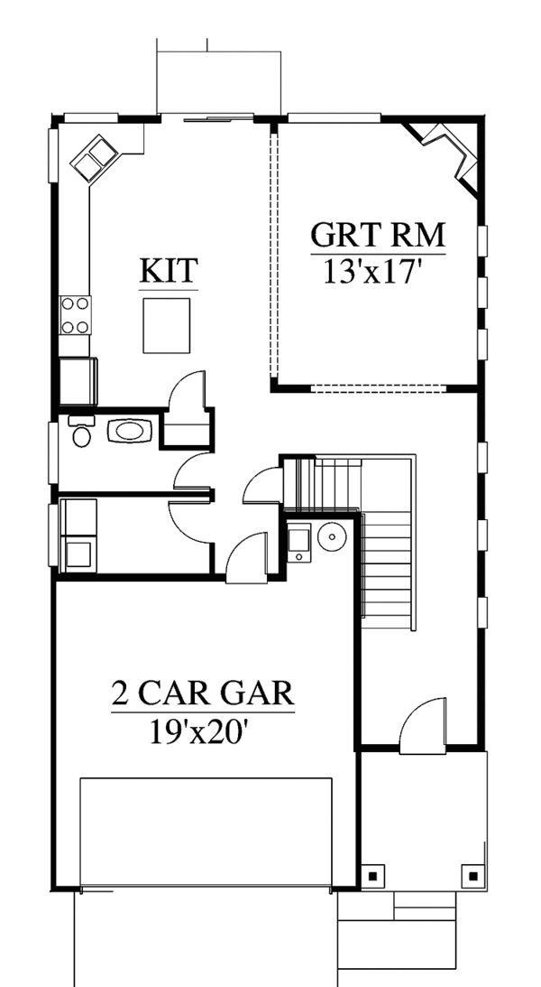 Craftsman Floor Plan - Main Floor Plan #951-21