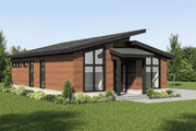 Modern Style House Plan - 3 Beds 2.5 Baths 1388 Sq/Ft Plan #923-457 Exterior 