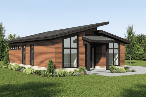 Exterior - Other Elevation 3 for Modern House Plan #923-457 - 3 bed, 2.5 bath