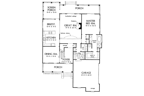 Floor Plan - Main Floor for Country House Plan #929-219 - 3 bed, 2.5 bath