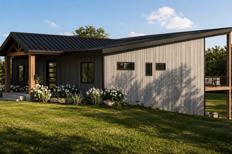 Dream House Plan - Exterior - Other Elevation 1 for Modern House Plan #1064-489 - 2 bed, 2.5 bath