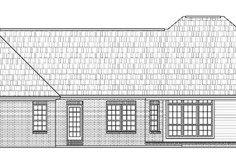 Home Plan - Exterior - Rear Elevation for Traditional House Plan #21-422 - 3 bed, 2.5 bath