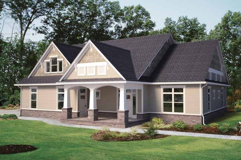 Home Plan - Contemporary Exterior - Front Elevation Plan #11-272