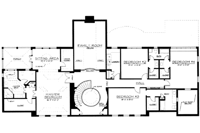 Home Plan - Floor Plan - Upper Floor for Classical House Plan #119-124 - 5 bed, 4 bath