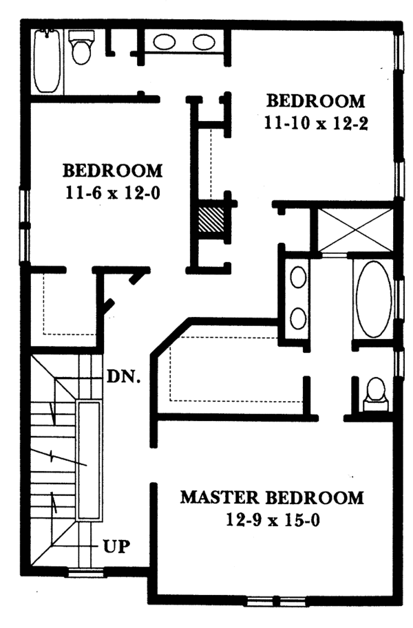 Home Plan - Victorian Floor Plan - Upper Floor Plan #1047-32
