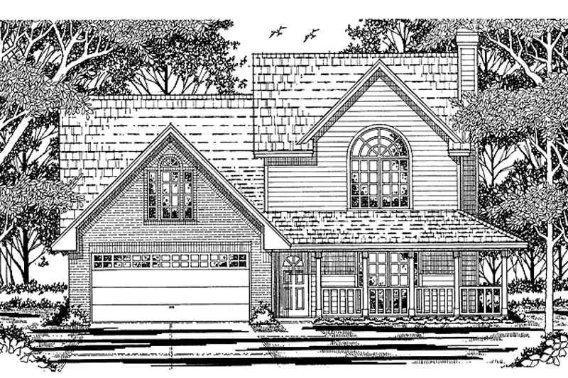 House Design - Country Exterior - Front Elevation Plan #42-465