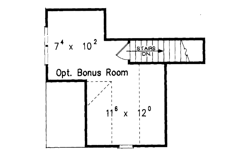 Home Plan - Floor Plan - Upper Floor for Colonial House Plan #927-388 - 3 bed, 2 bath