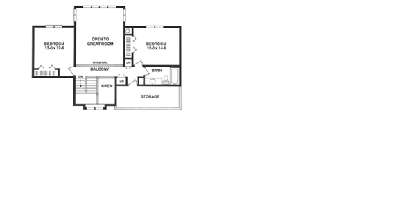 Architectural House Design - Country Floor Plan - Upper Floor Plan #981-30