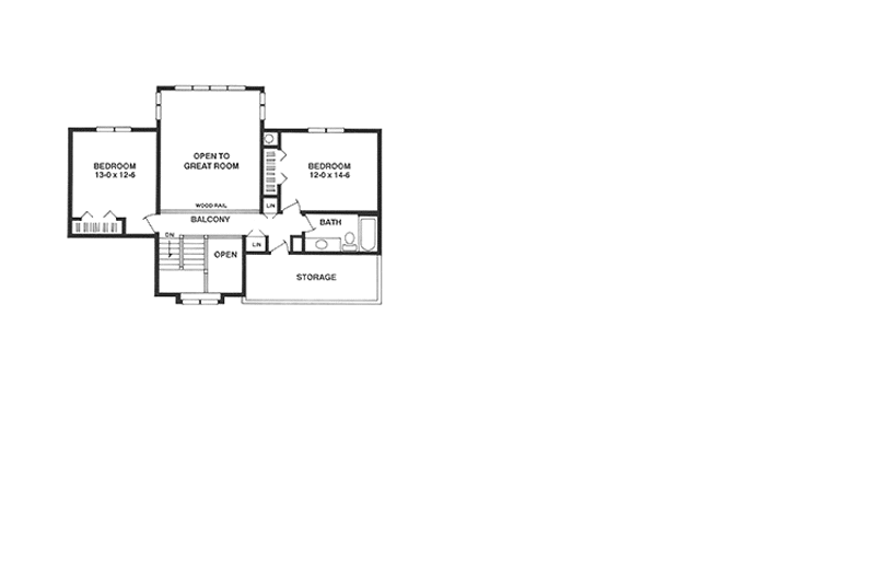 Home Plan - Floor Plan - Upper Floor for Country House Plan #981-30 - 3 bed, 2.5 bath