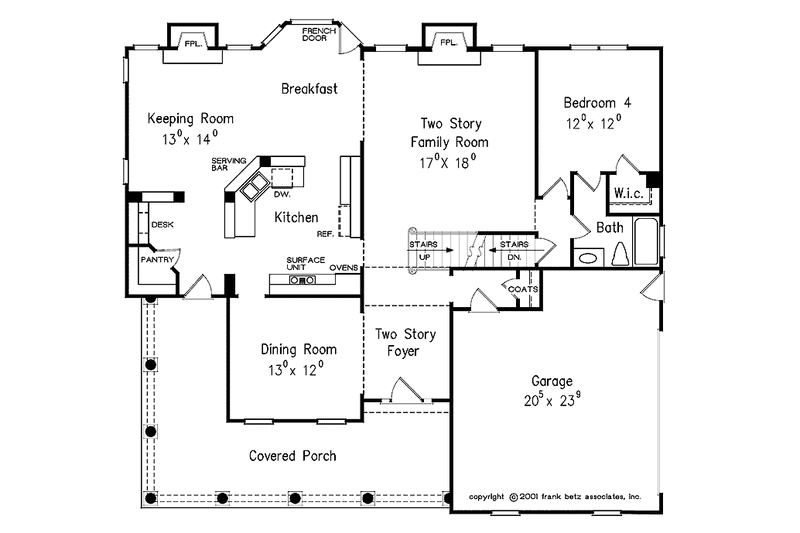 Dream House Plan - Floor Plan - Main Floor for Country House Plan #927-672 - 4 bed, 4 bath