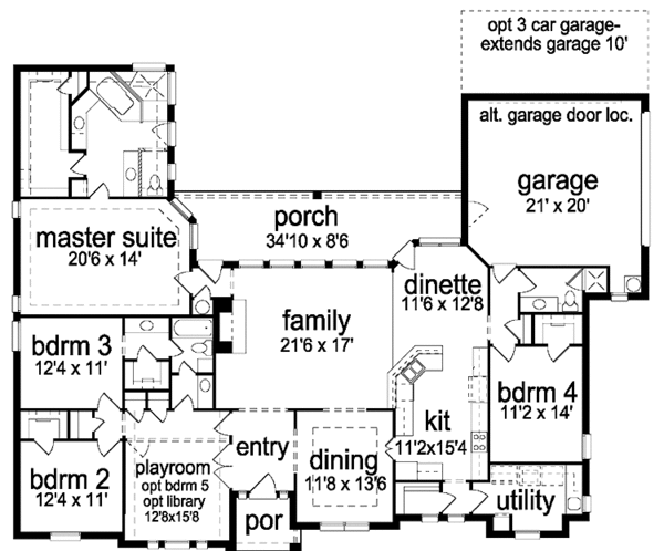 Home Plan - Country Floor Plan - Main Floor Plan #84-648