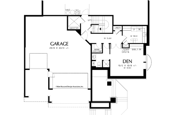 Floor Plan - Lower Floor for Craftsman House Plan #48-862 - 3 bed, 3.5 bath