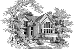 Contemporary Exterior - Front Elevation Plan #48-731