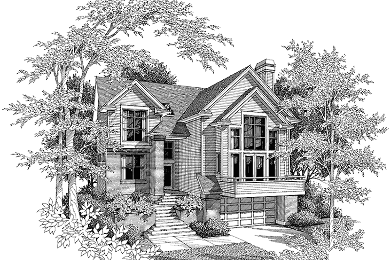 Home Plan - Contemporary Exterior - Front Elevation Plan #48-731