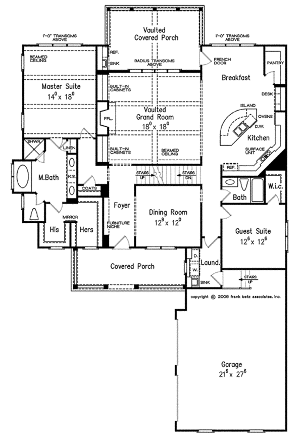 Architectural House Design - Country Floor Plan - Main Floor Plan #927-435