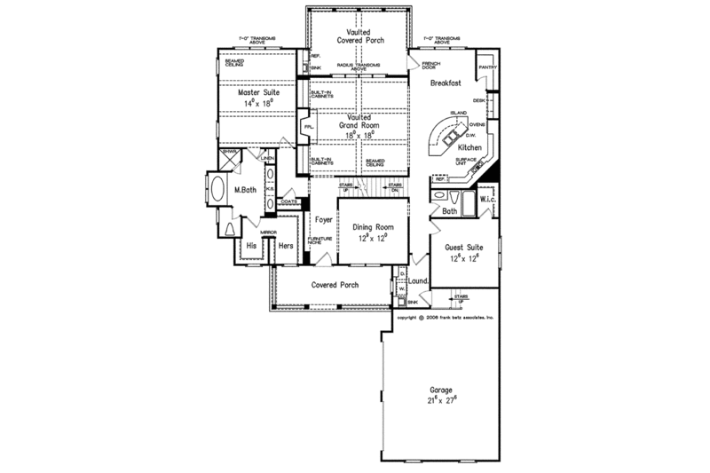 Country Style House Plan - 4 Beds 3 Baths 2690 Sq/Ft Plan #927-435 ...