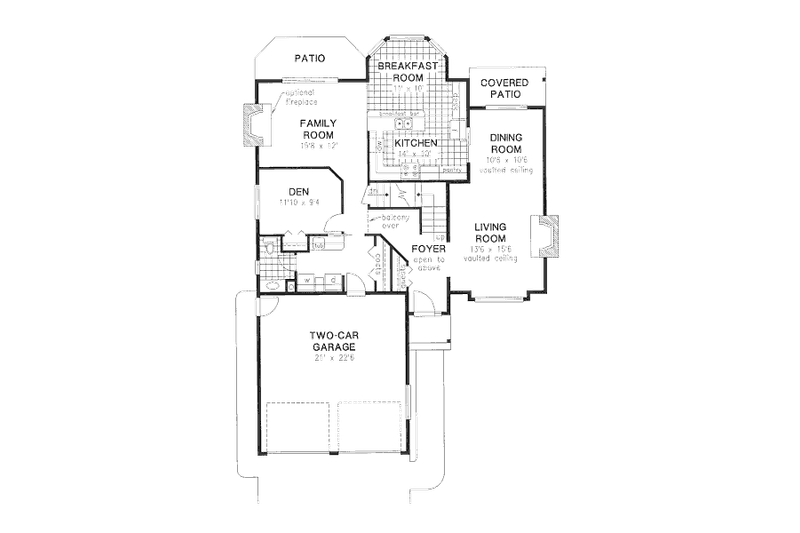 Dream House Plan - Floor Plan - Main Floor for European House Plan #18-9038 - 5 bed, 2.5 bath