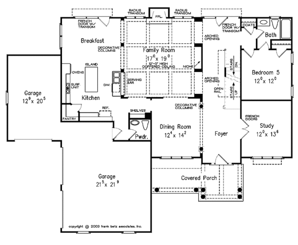 Home Plan - Colonial Floor Plan - Main Floor Plan #927-923