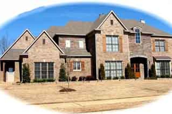 Exterior - Front Elevation for European House Plan #81-1182 - 4 bed, 4 bath