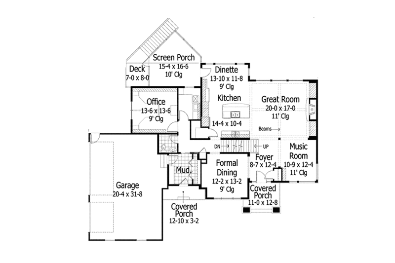 Home Plan - Floor Plan - Main Floor for Traditional House Plan #51-1064 - 4 bed, 3.5 bath