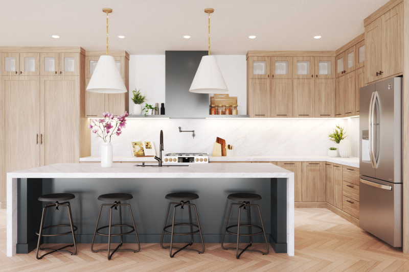 House Design - Interior - Kitchen for Farmhouse House Plan #119-458 - 3 bed, 2 bath