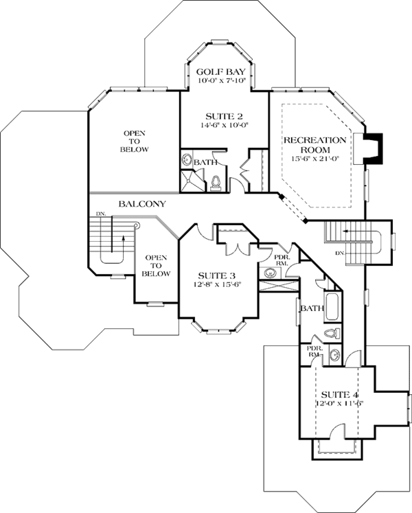 Home Plan - Mediterranean Floor Plan - Upper Floor Plan #453-126