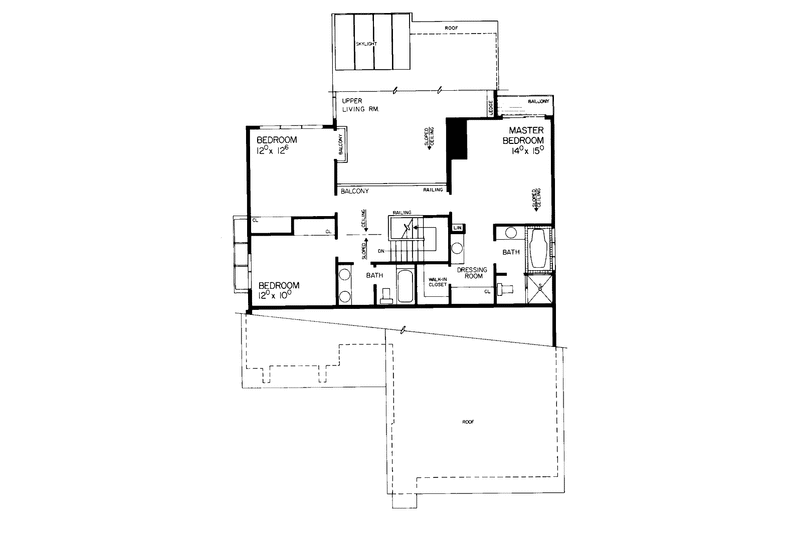 Dream House Plan - Floor Plan - Upper Floor for Contemporary House Plan #72-790 - 3 bed, 2.5 bath