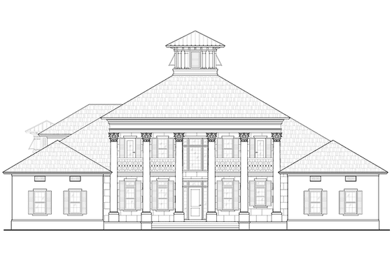 Exterior - Front Elevation 5 for Southern House Plan #930-354 - 4 bed, 4.5 bath