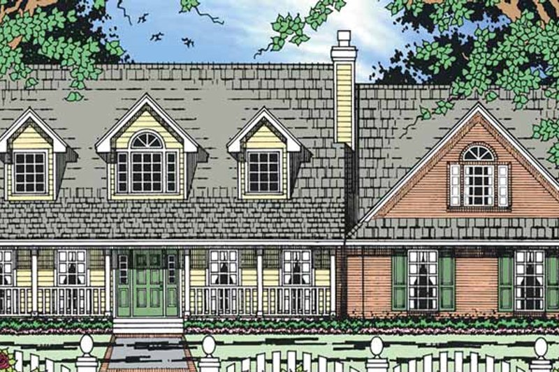 Architectural House Design - Country Exterior - Front Elevation Plan #42-691