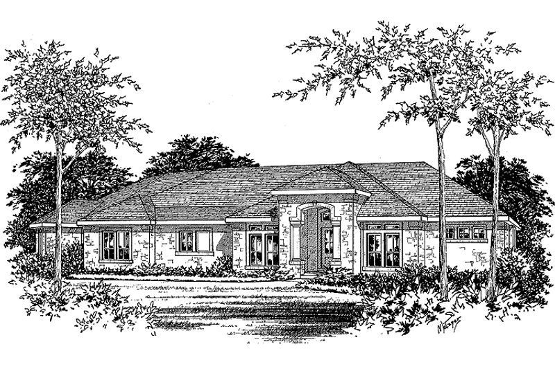 Dream House Plan - Exterior - Front Elevation 3 for Contemporary House Plan #472-300 - 3 bed, 2.5 bath