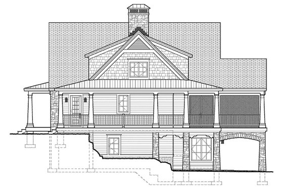 Exterior - Other Elevation for Traditional House Plan #928-262 - 5 bed, 5.5 bath