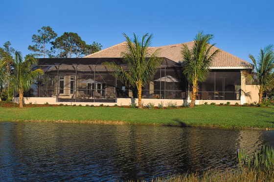 Exterior - Rear Elevation for Mediterranean House Plan #930-291 - 3 bed, 4 bath