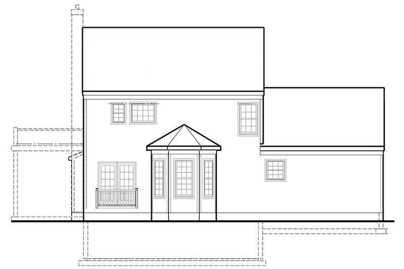 Dream House Plan - Exterior - Rear Elevation for Colonial House Plan #1053-74 - 3 bed, 2.5 bath