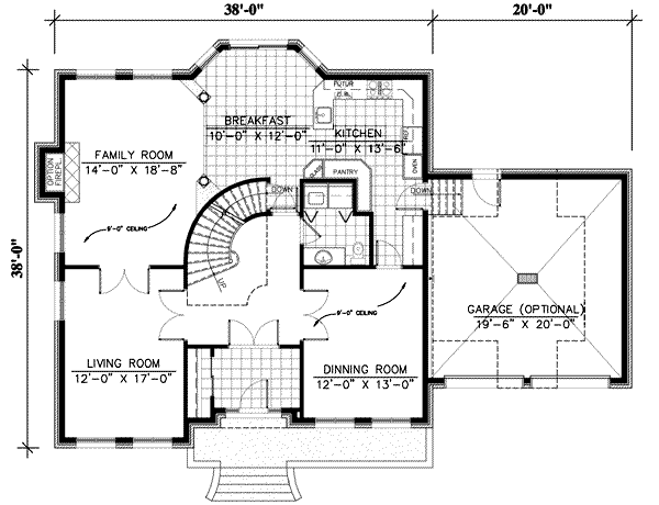 European Floor Plan - Main Floor Plan #138-134
