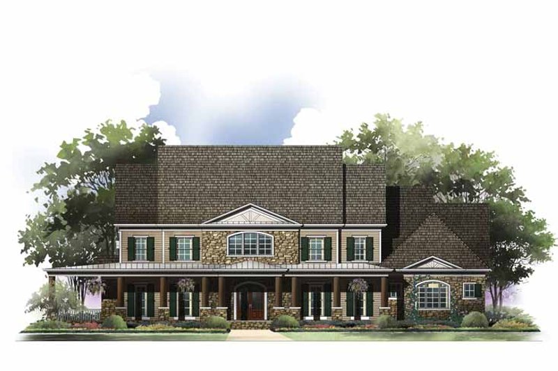 Architectural House Design - Exterior - Front Elevation 7 for Colonial House Plan #119-412 - 5 bed, 5.5 bath