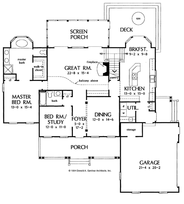 House Plan Design - Country Floor Plan - Main Floor Plan #929-218