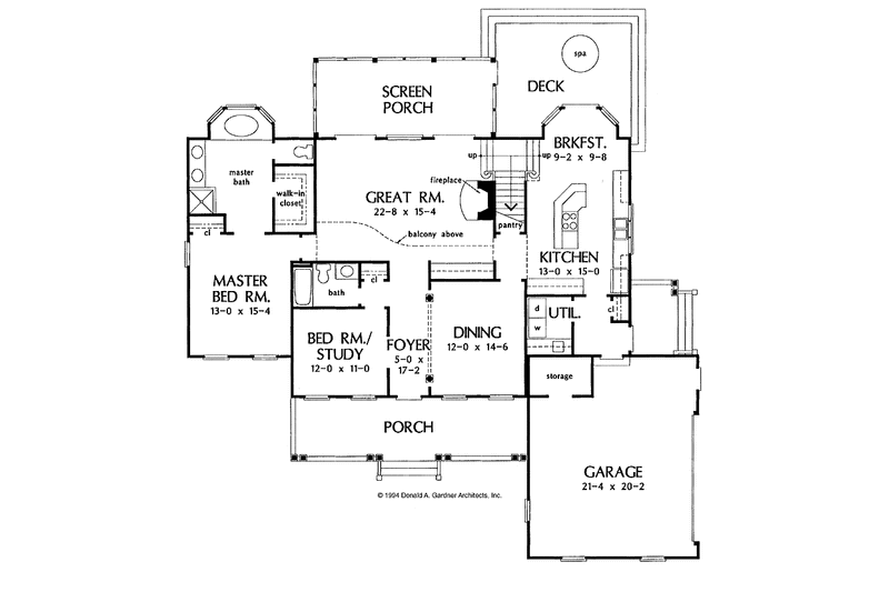 Dream House Plan - Floor Plan - Main Floor for Country House Plan #929-218 - 4 bed, 3 bath