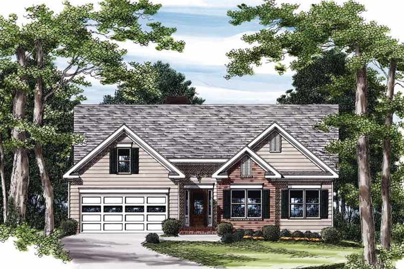 Home Plan - Exterior - Front Elevation 3 for Ranch House Plan #927-811 - 3 bed, 2 bath