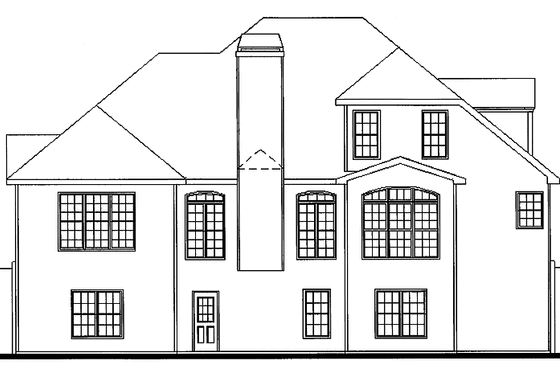 Exterior - Rear Elevation for Country House Plan #927-613 - 4 bed, 3 bath