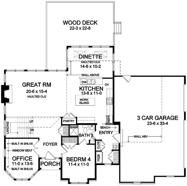 Dream House Plan - Victorian Floor Plan - Main Floor Plan #328-407