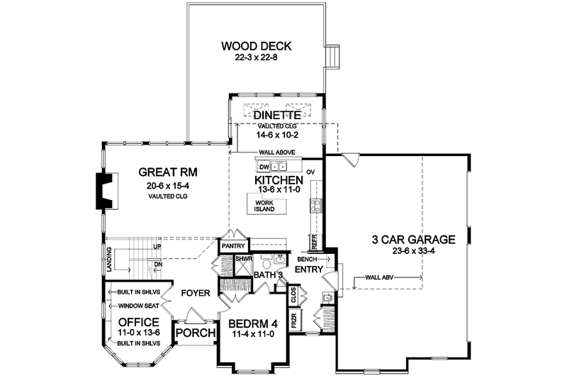 Home Plan - Floor Plan - Main Floor for Victorian House Plan #328-407 - 4 bed, 3 bath
